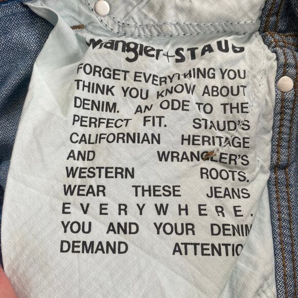 WRANGLER + STAUD the loose fit Jean 27x32 Light Wash Blue Wide Leg Mid Rise - Picture 12 of 12